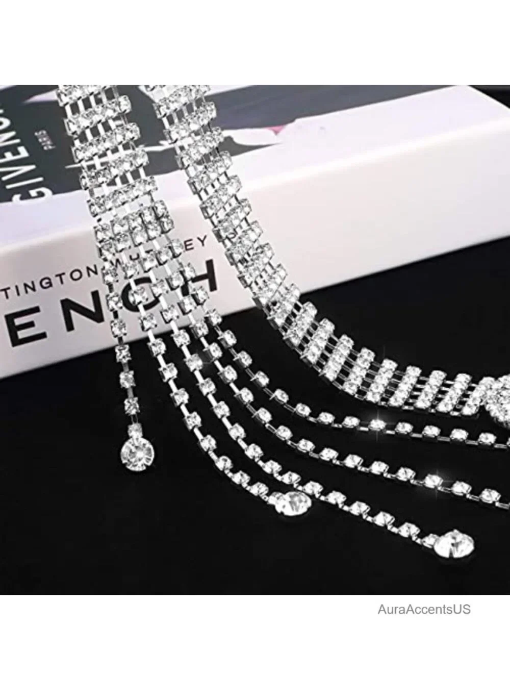 Rhinestone Chain Belt Crystal Waist Belt for Dresses Wedding